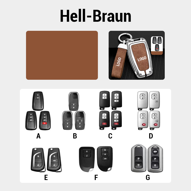 Für Toyota Leder-Schlüsselanhänger/Suitable for Toyota leather keychain