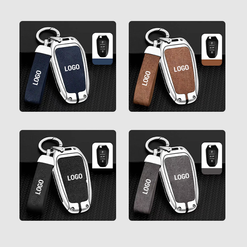 Für Peugeot Leder-Schlüsselanhänger/Suitable for Peugeot leather keychain