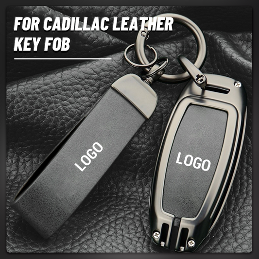 For Cadillac Leather Keychain