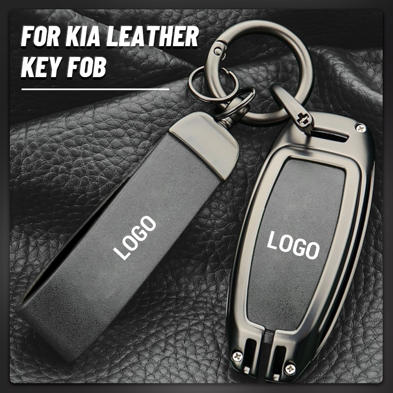 For Kia Leather Keychain