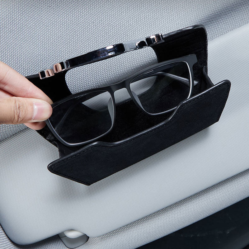 Car Multi-Functional High-Grade Leather Glasses Holder