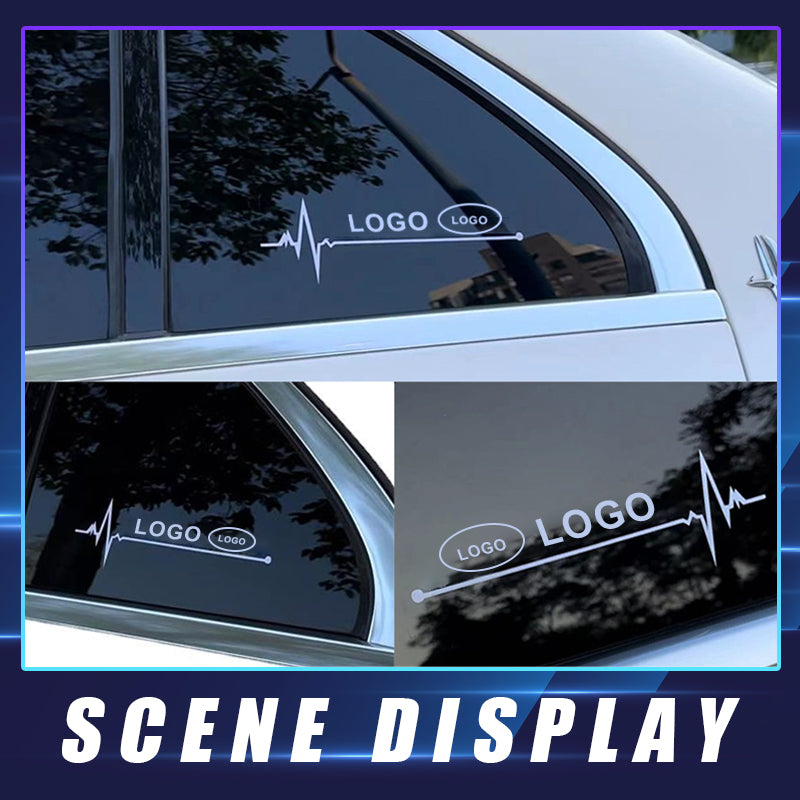 Reflective laser decoration stickers for car windows（1 pair）