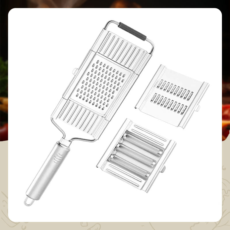 Multi-purpose vegetable slicer with 3 sets of blades