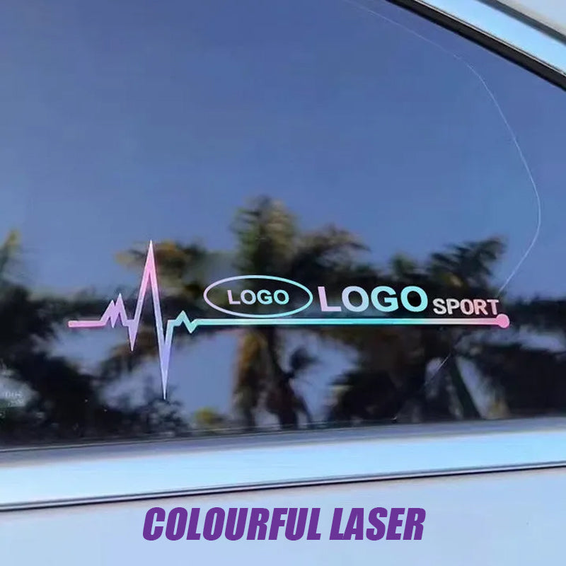 Reflective laser decoration stickers for car windows（1 pair）